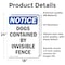 Signmission Dogs Contained By Invisible Fence, 18 in W x Rectangle, Vinyl Decal OS-2PACK-NS-D-1824-V-11439 - alternate 4